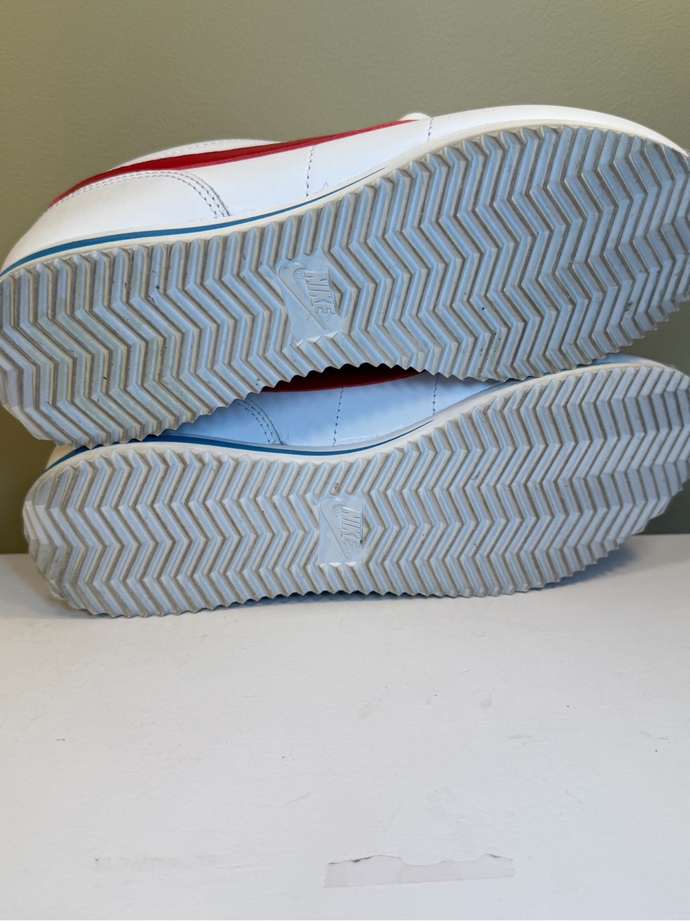 Nike Women’s Cortez “Forrest Gump” Sneakers Shoes Red White Blue Leather Size 7 - Picture 7 of 7